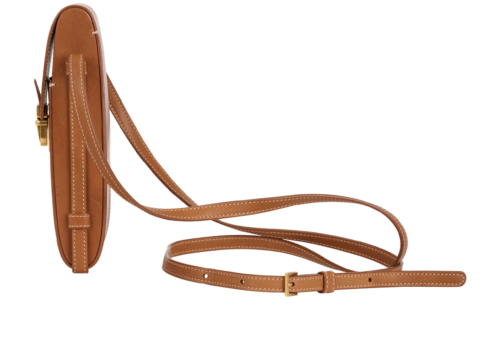 Phone Holder Crossbody, &pound;250, Handbags, Tan, Leather, Bottom view